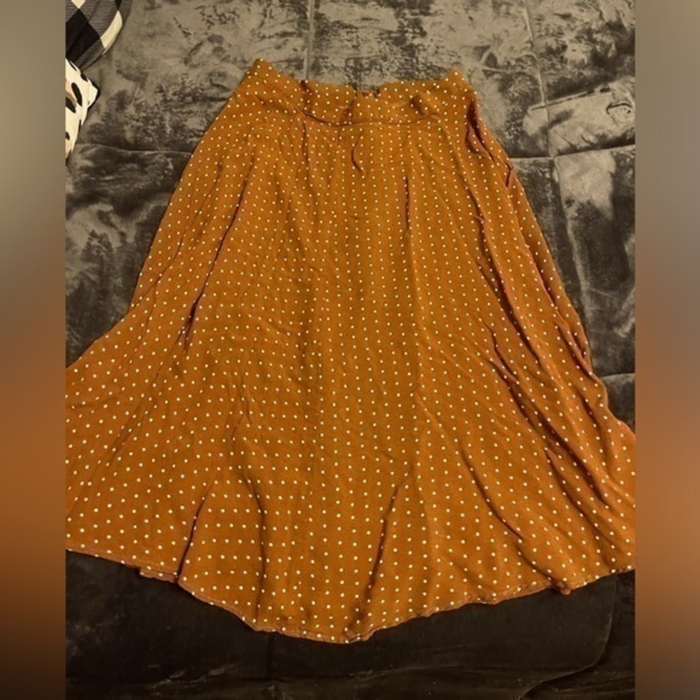 H&M Brown Polka Dot Skirt
